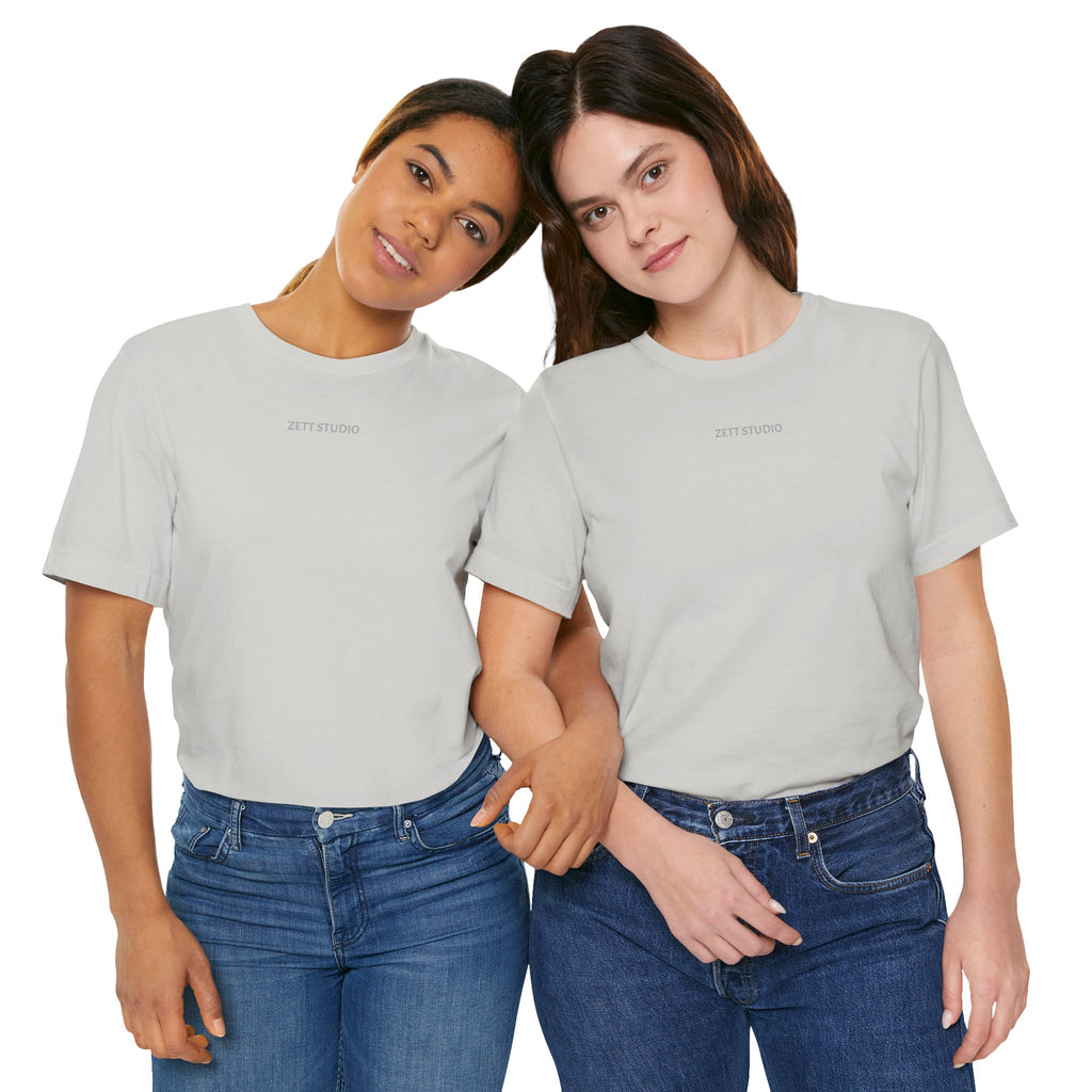 Minimalistisk 'ZETT STUDIO' Logo-tee — Unisex kortermet skjorte