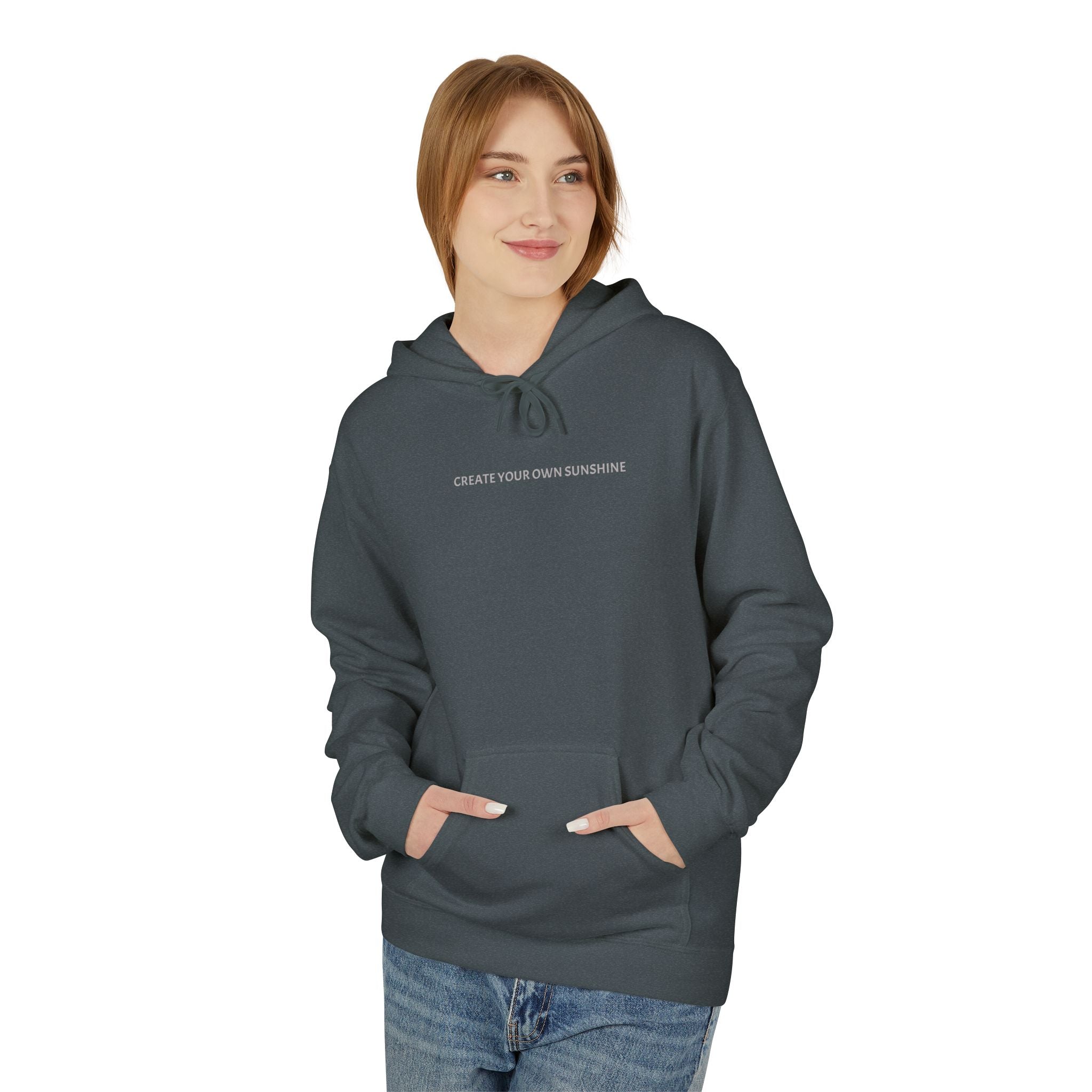 Minimal Tiny Text Hoodie — UNISEX HOODIE