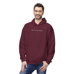 Minimal Tiny Text Hoodie — UNISEX HOODIE
