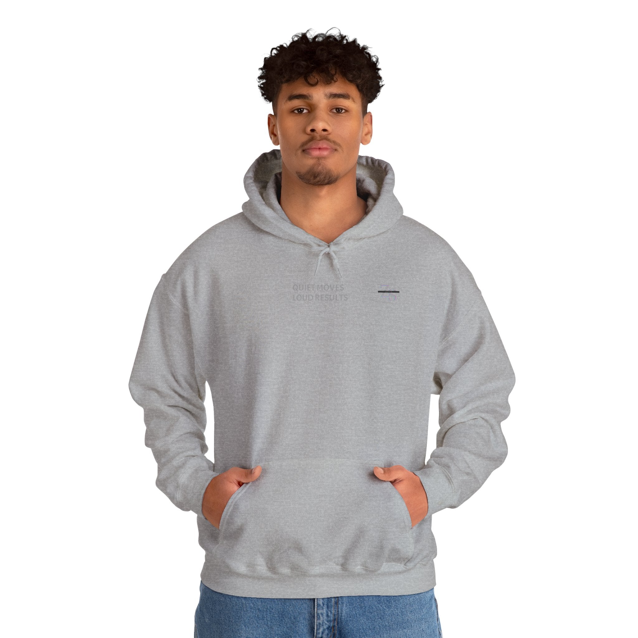 Hoodie — Minimal 'Quiet Hours' Small Chest Graphic Pullover