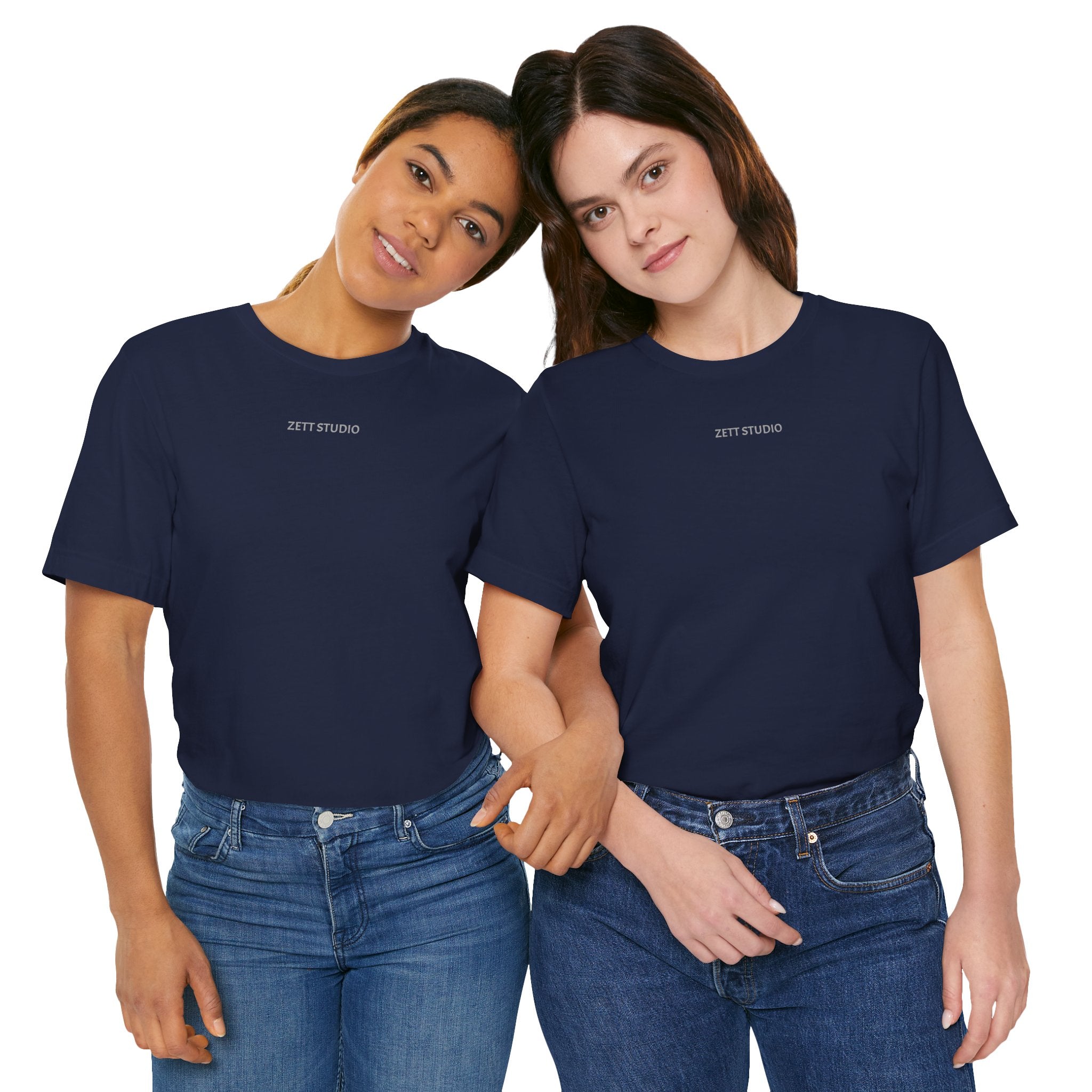 Minimalistisk 'ZETT STUDIO' Logo-tee — Unisex kortermet skjorte