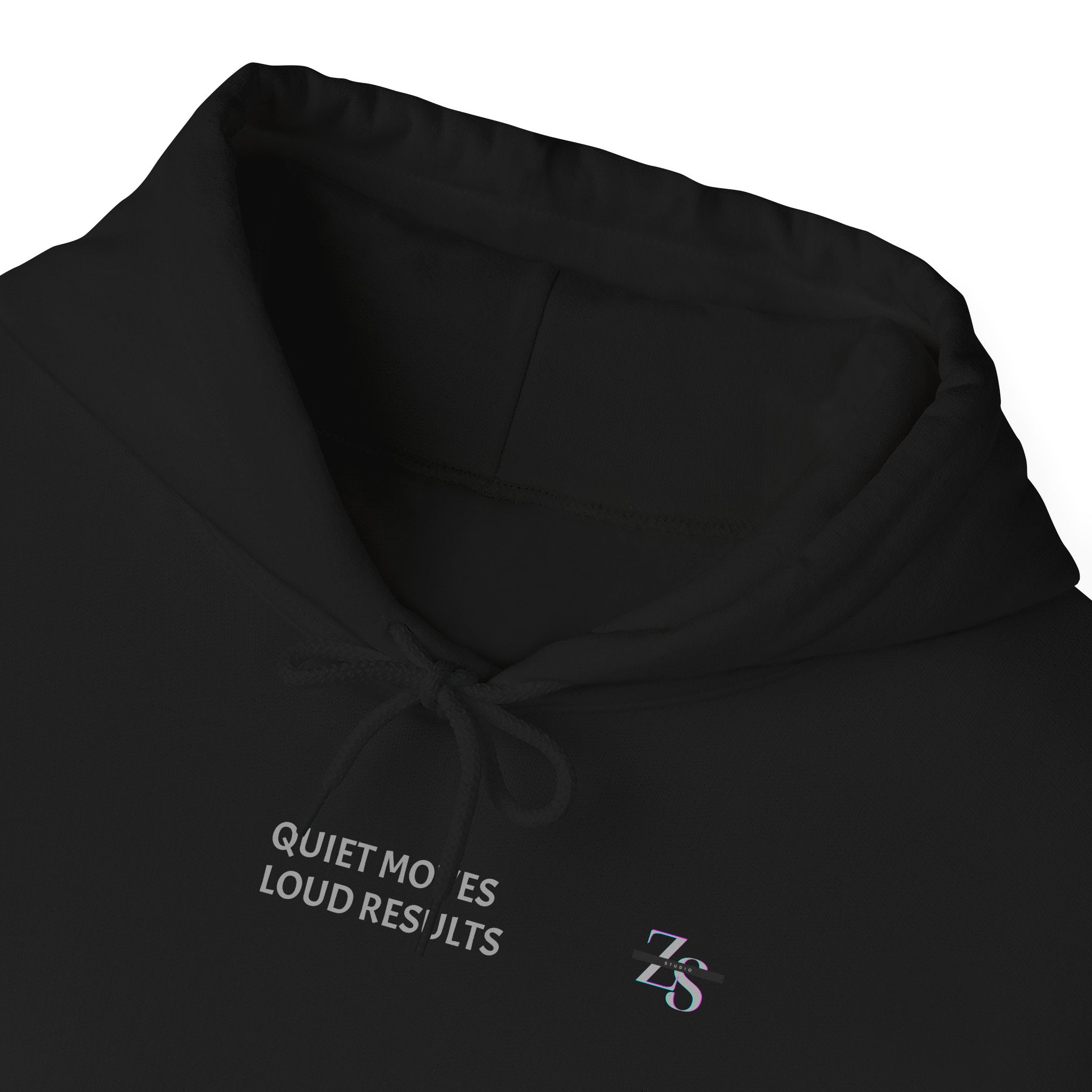 Hoodie — Minimal 'Quiet Hours' Small Chest Graphic Pullover