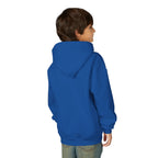 Youth Hoodie with Blue Handprint Chest Logo - Kids Casual Pullover