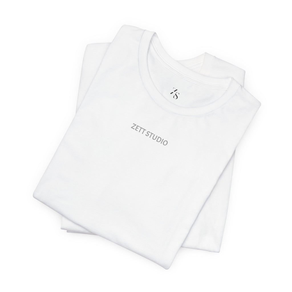 Minimalistisk 'ZETT STUDIO' Logo-tee — Unisex kortermet skjorte