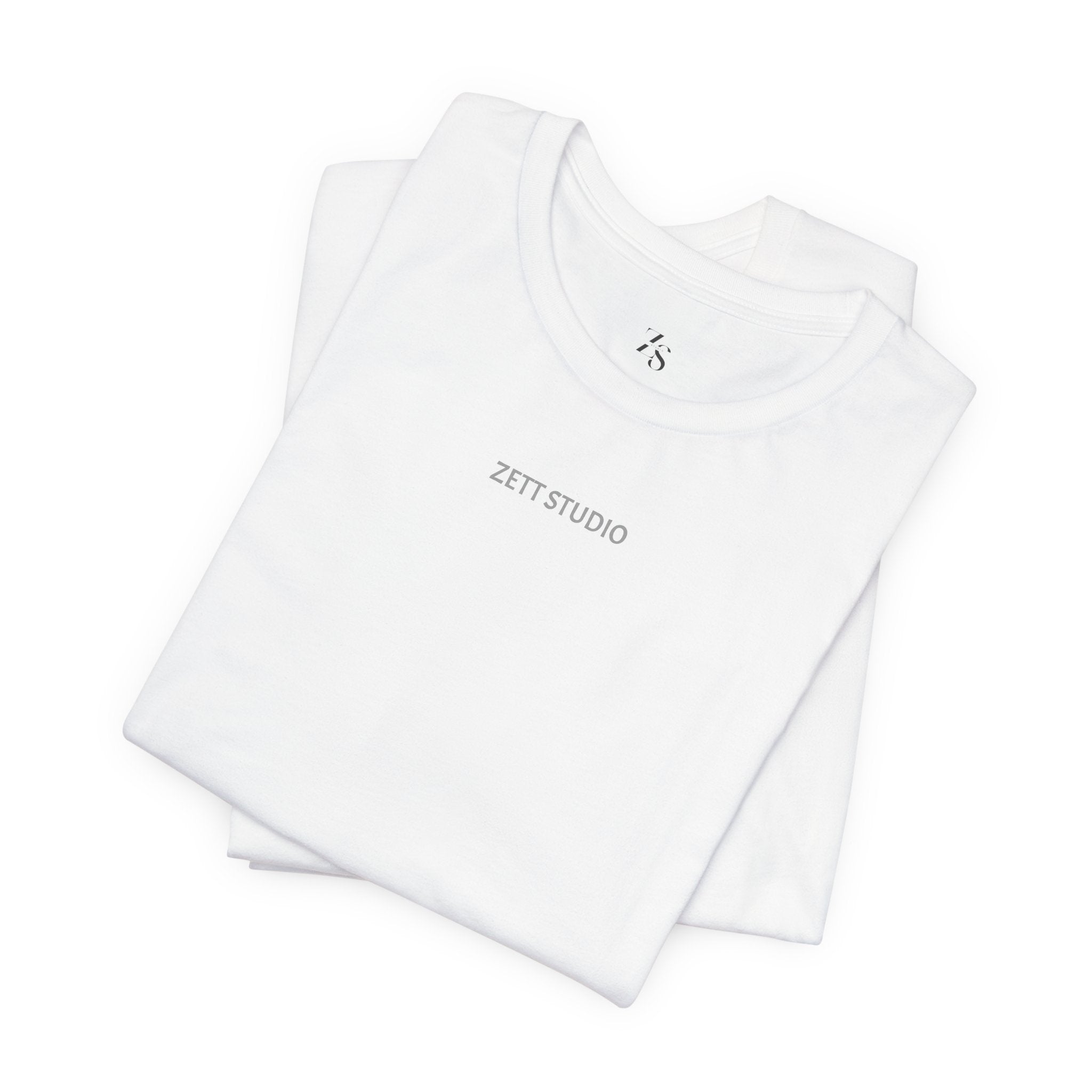 Minimalistisk 'ZETT STUDIO' Logo-tee — Unisex kortermet skjorte