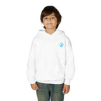 Youth Hoodie with Blue Handprint Chest Logo - Kids Casual Pullover