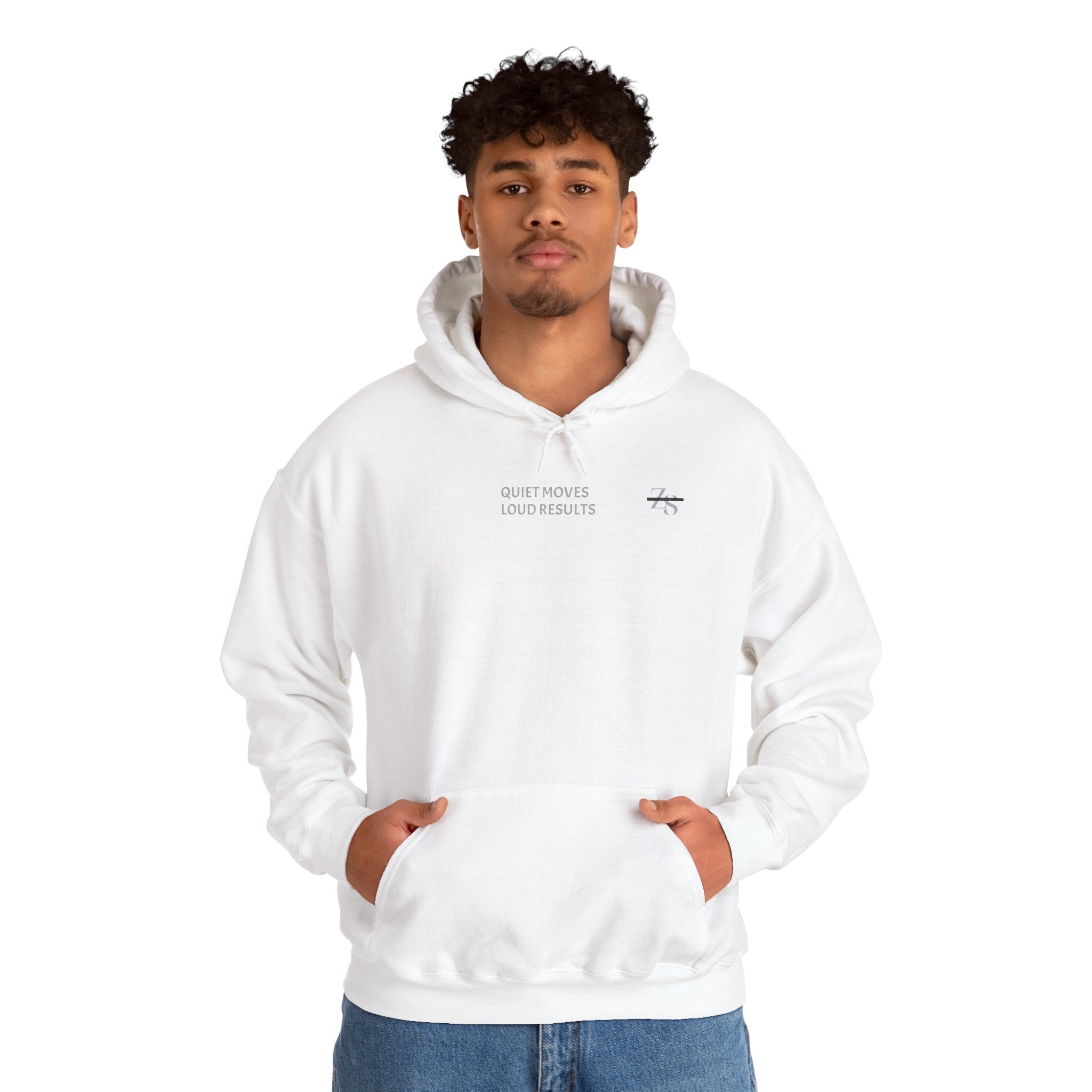 Hoodie — Minimal 'Quiet Hours' Small Chest Graphic Pullover