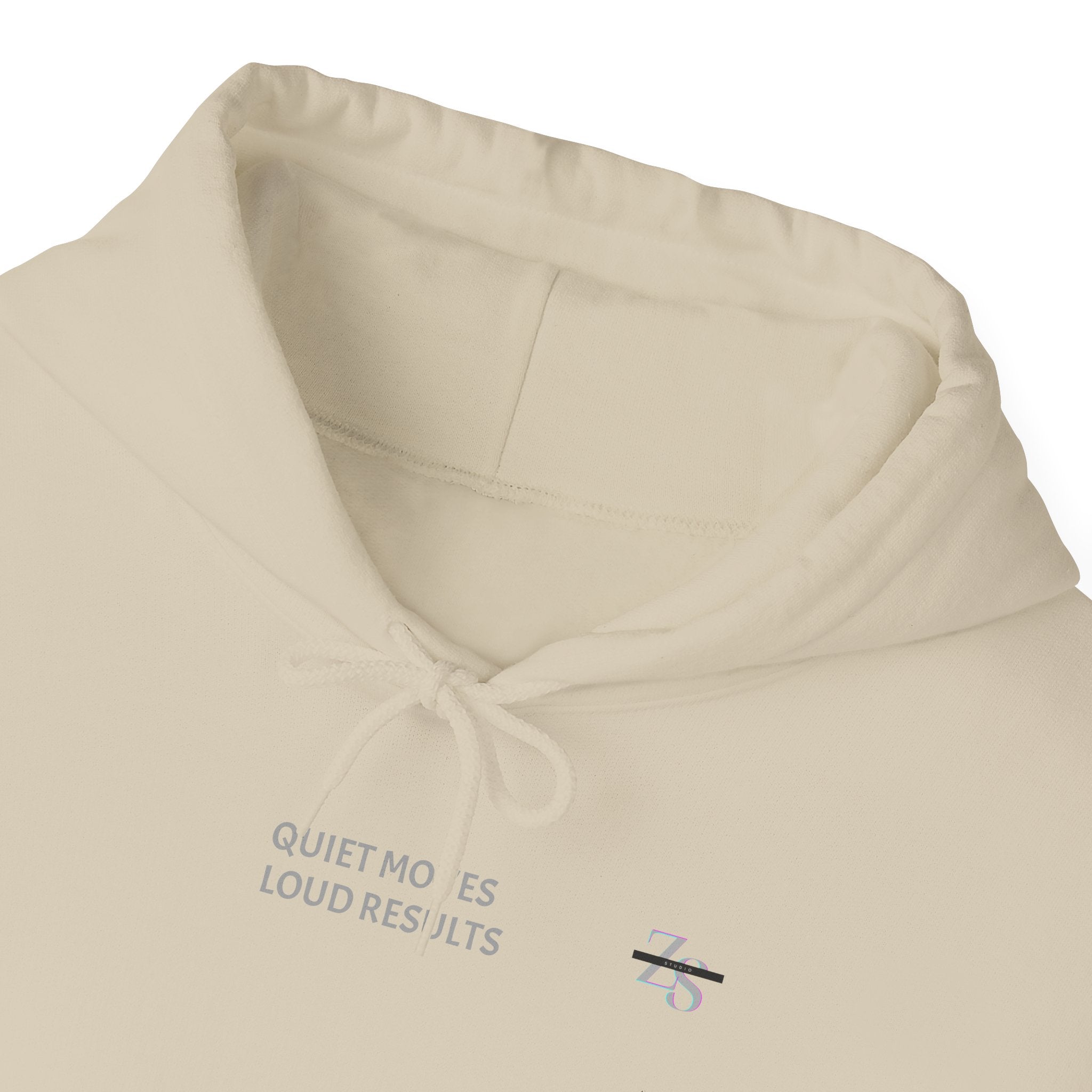 Hoodie — Minimal 'Quiet Hours' Small Chest Graphic Pullover
