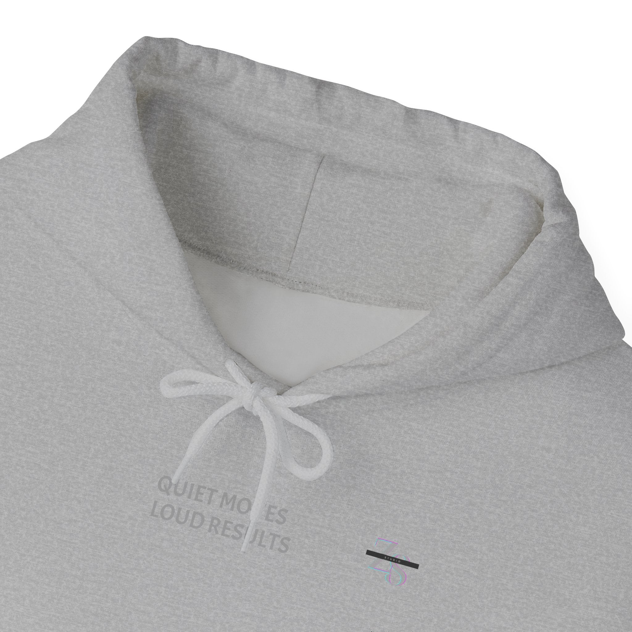 Hoodie — Minimal 'Quiet Hours' Small Chest Graphic Pullover
