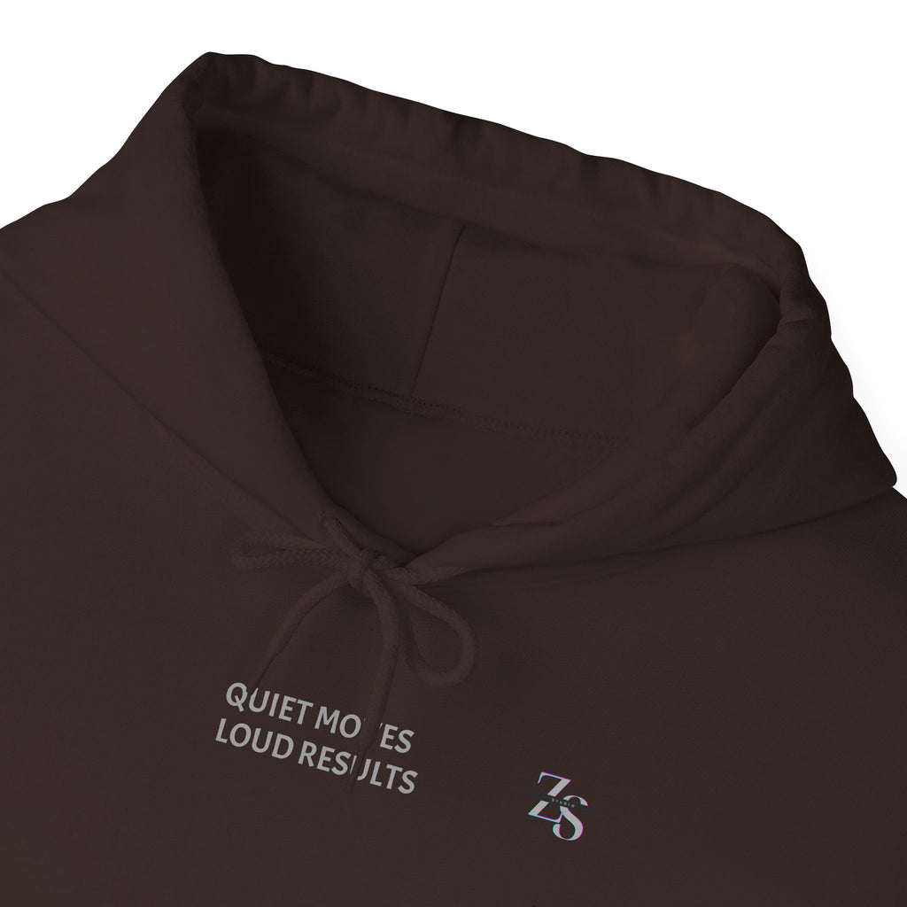 Hoodie — Minimal 'Quiet Hours' Small Chest Graphic Pullover