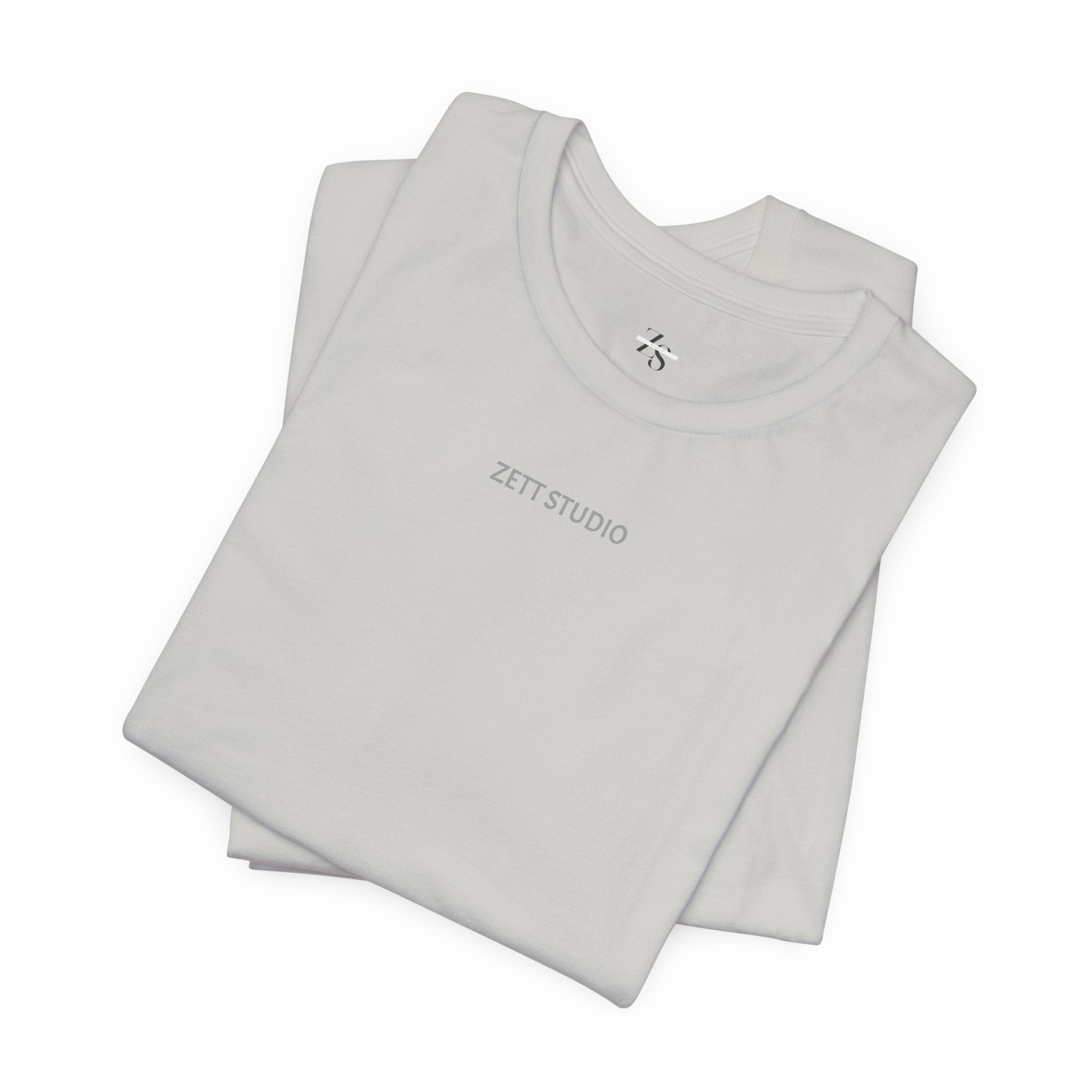 Minimalistisk 'ZETT STUDIO' Logo-tee — Unisex kortermet skjorte