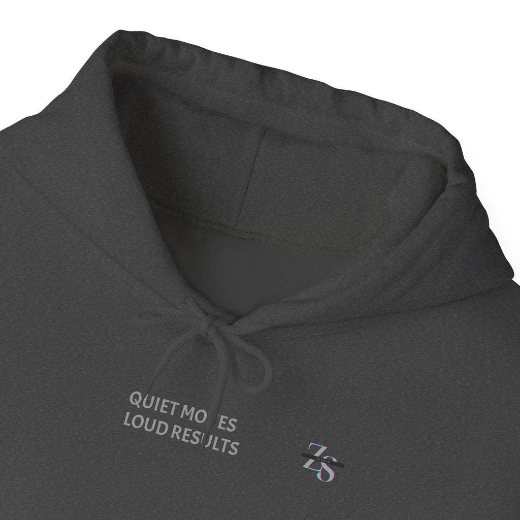 Hoodie — Minimal 'Quiet Hours' Small Chest Graphic Pullover