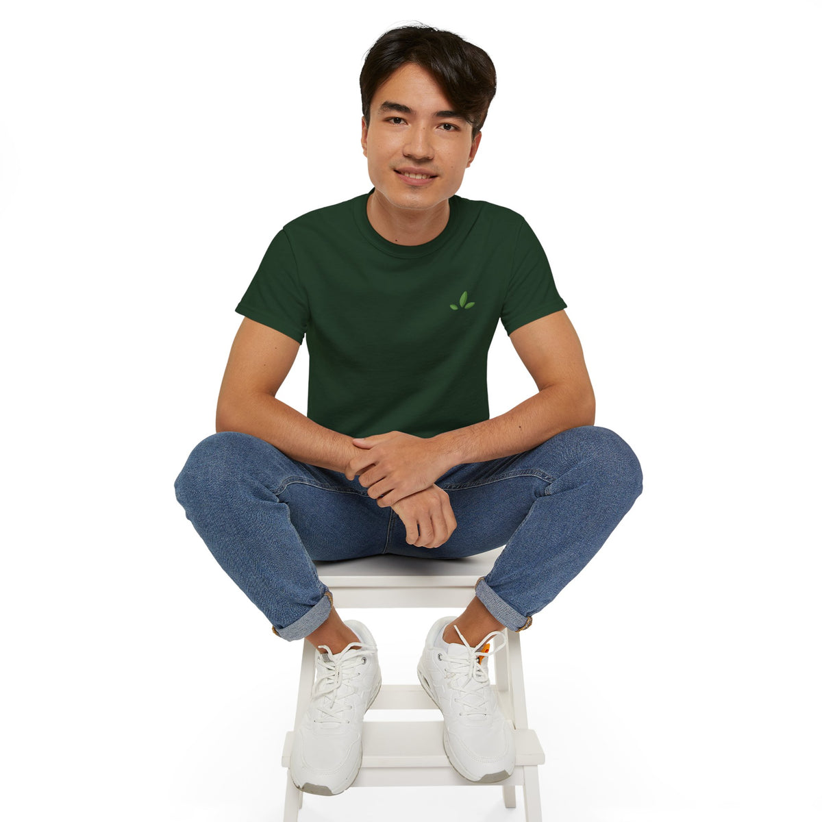 Leaf Logo Tee — Minimal Unisex T-Shirt