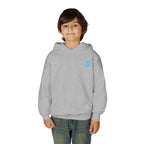Youth Hoodie with Blue Handprint Chest Logo - Kids Casual Pullover