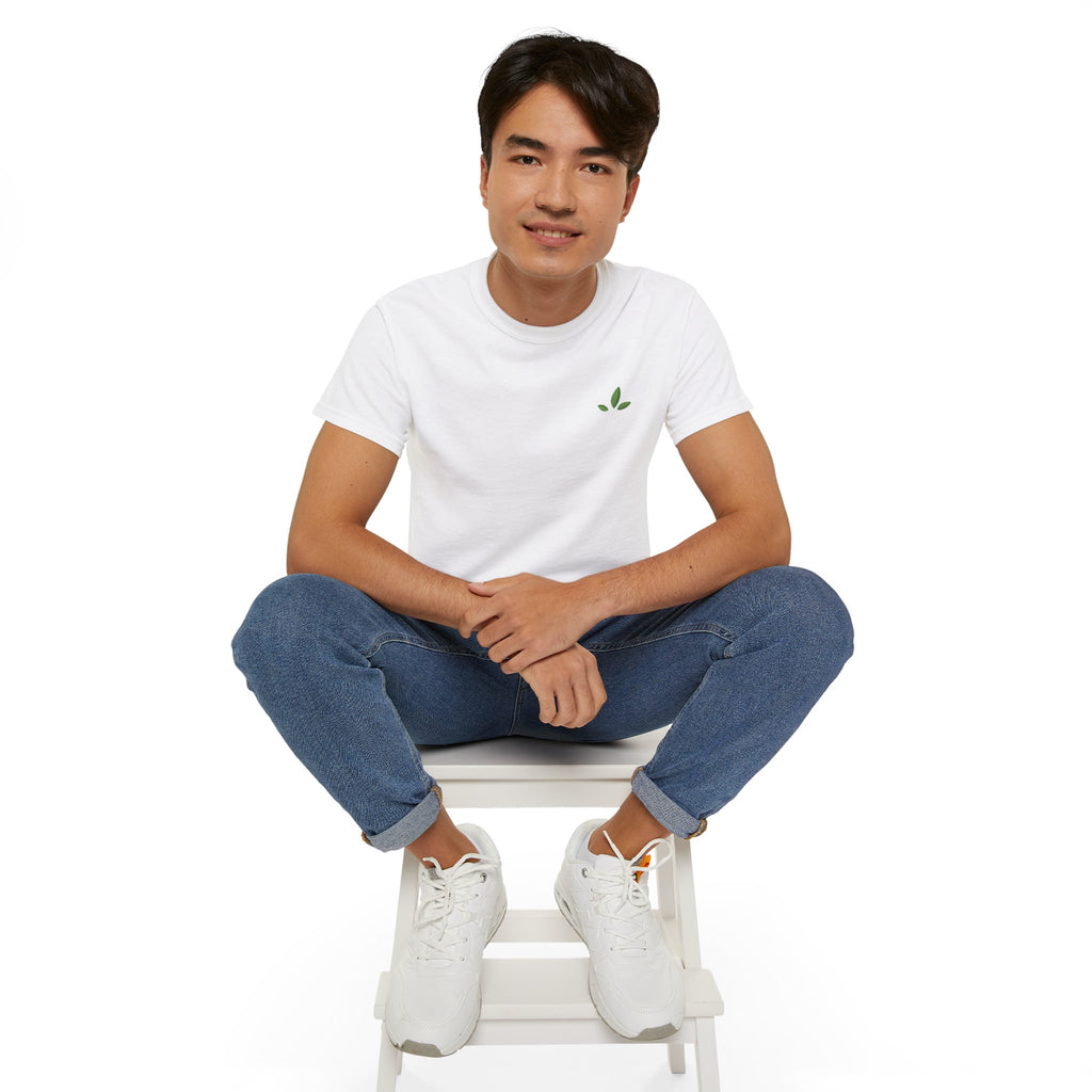 Leaf Logo Tee — Minimal Unisex T-Shirt