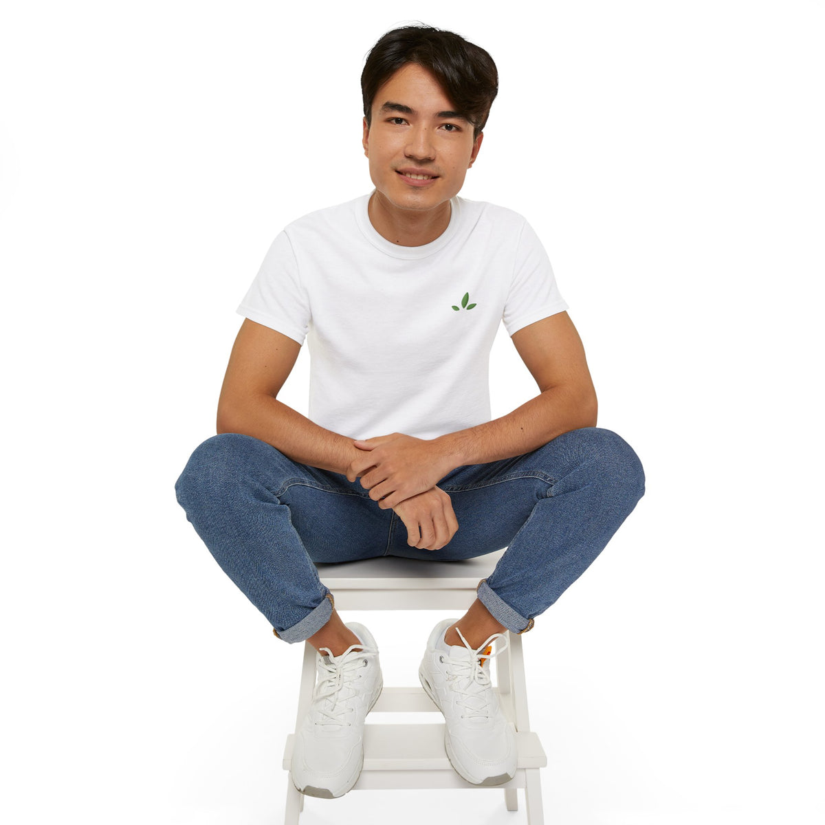 Leaf Logo Tee — Minimal Unisex T-Shirt