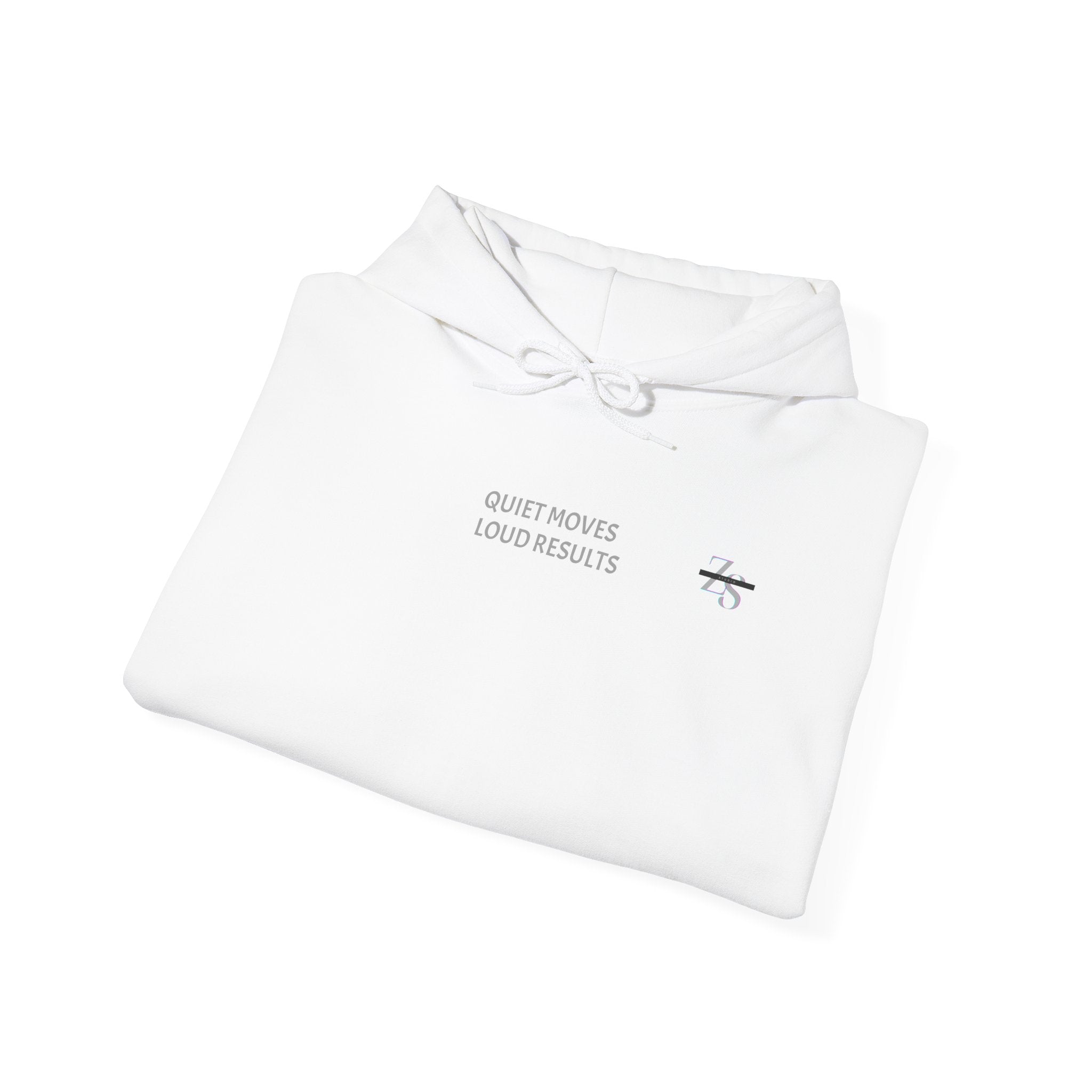 Hoodie — Minimal 'Quiet Hours' Small Chest Graphic Pullover