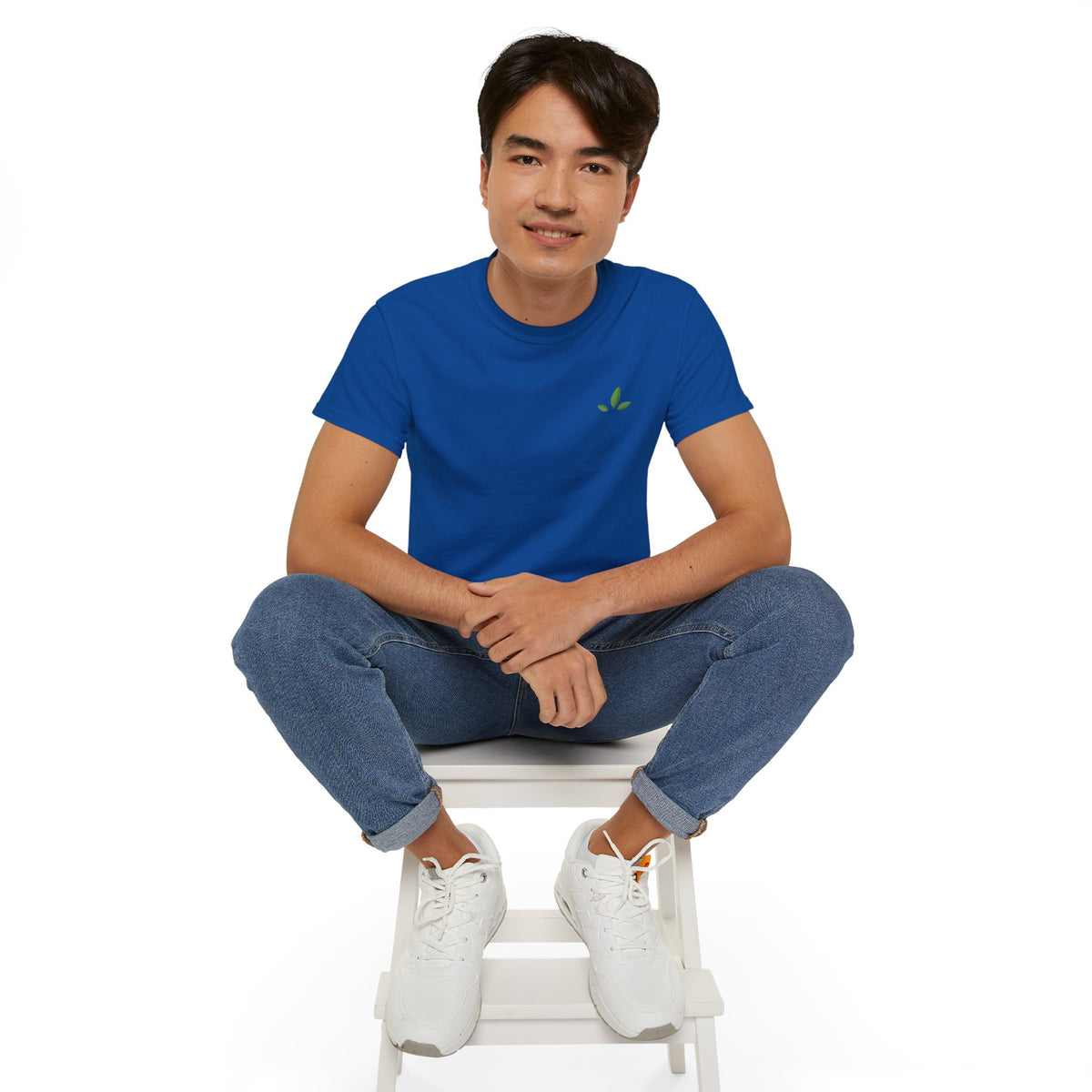Leaf Logo Tee — Minimal Unisex T-Shirt