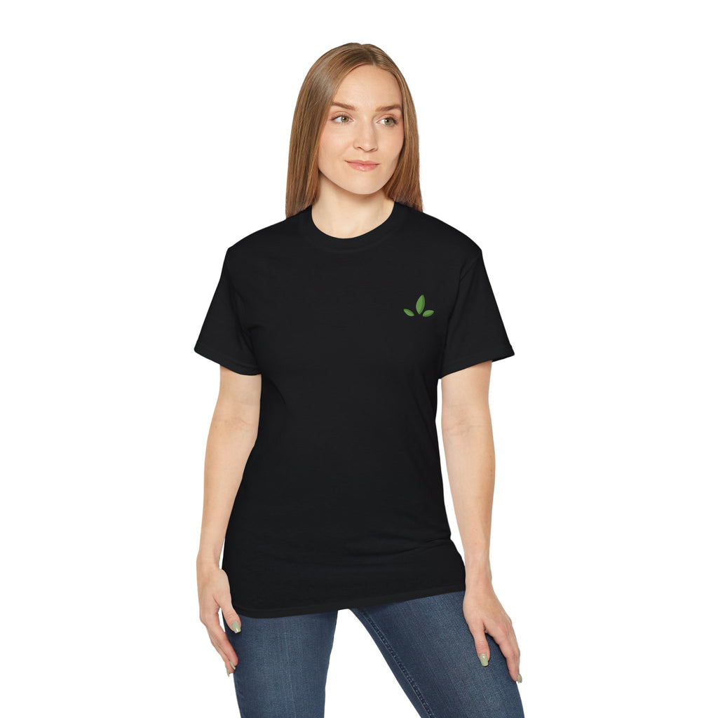 Leaf Logo Tee — Minimal Unisex T-Shirt