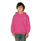 Youth Hoodie with Blue Handprint Chest Logo - Kids Casual Pullover