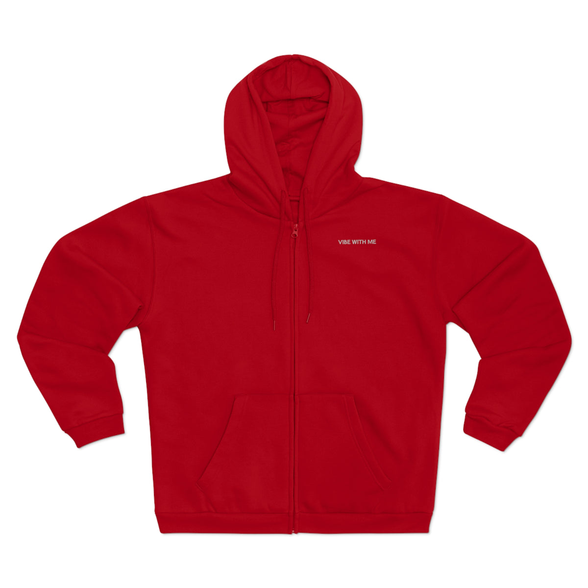 Minimal 'Vibe With Me' Zip Hoodie –Unisex Sweatshirt