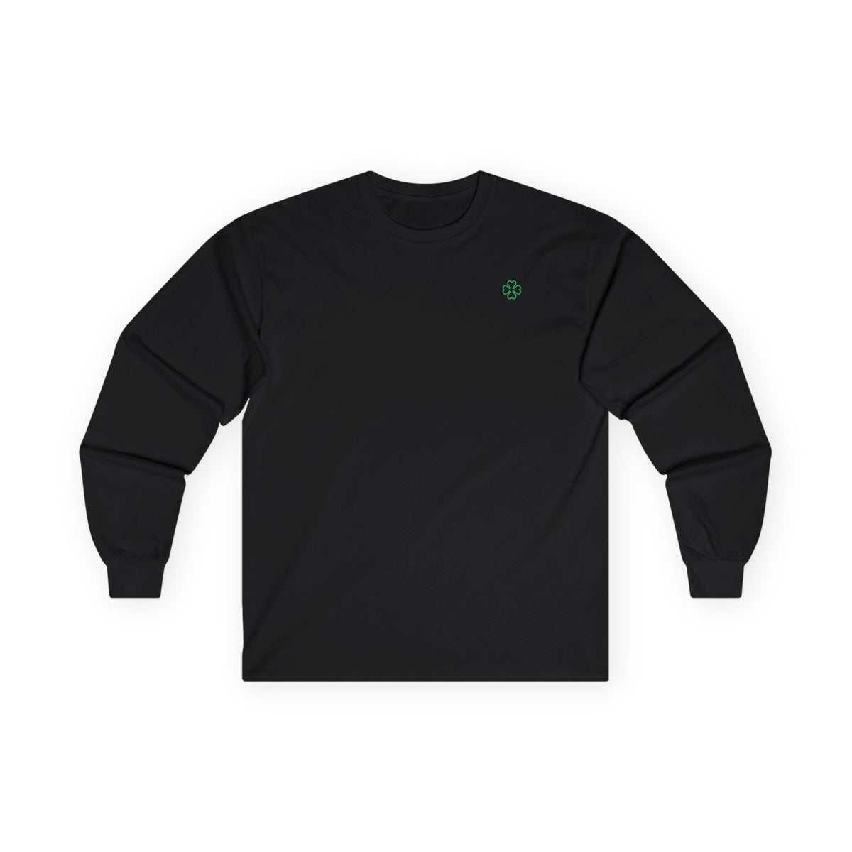 Minimal Green Clover Long Sleeve Tee
