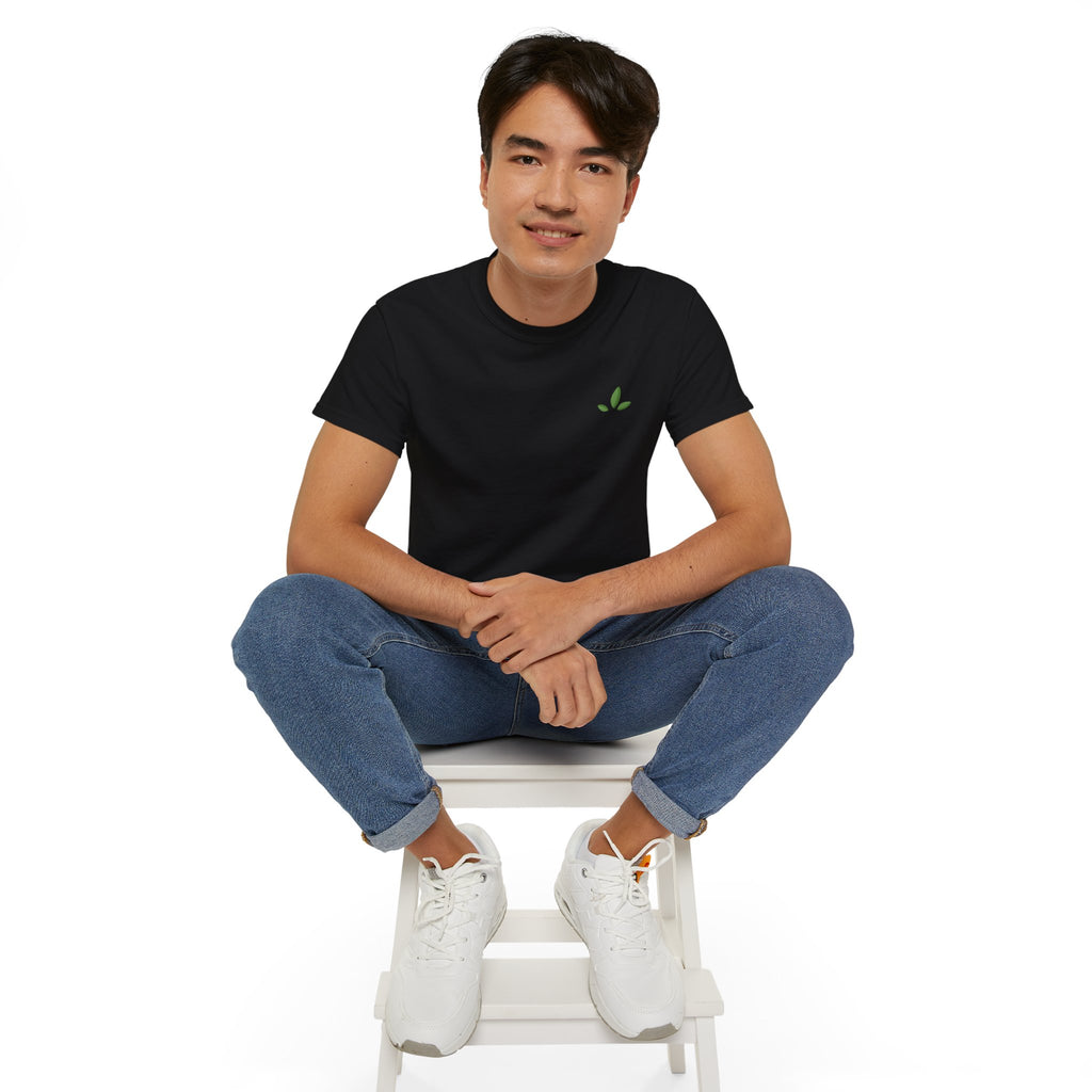 Leaf Logo Tee — Minimal Unisex T-Shirt