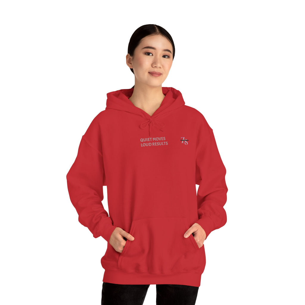 Hoodie — Minimal 'Quiet Hours' Small Chest Graphic Pullover