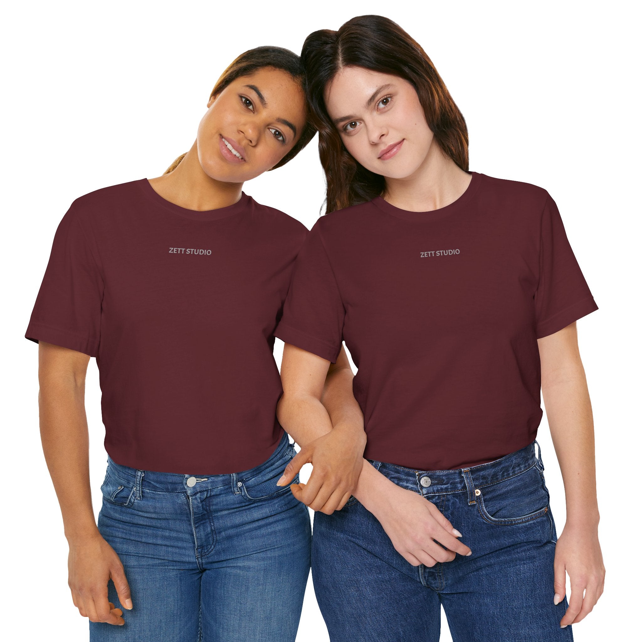Minimalistisk 'ZETT STUDIO' Logo-tee — Unisex kortermet skjorte