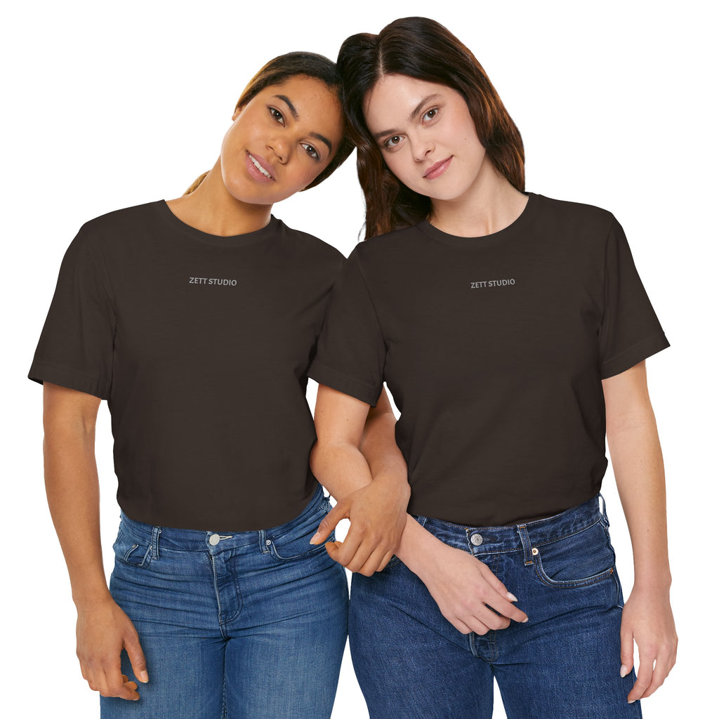 Minimalistisk 'ZETT STUDIO' Logo-tee — Unisex kortermet skjorte