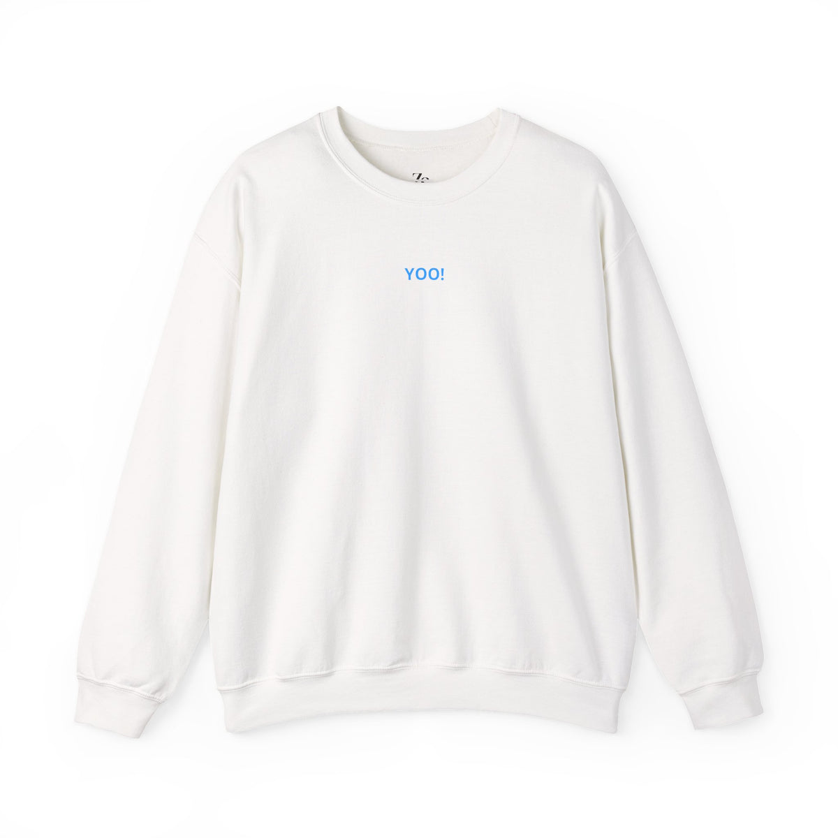 Minimal 'YOO!' Crewneck Sweatshirt — Unisex Sweatshirt