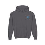 Youth Hoodie with Blue Handprint Chest Logo - Kids Casual Pullover