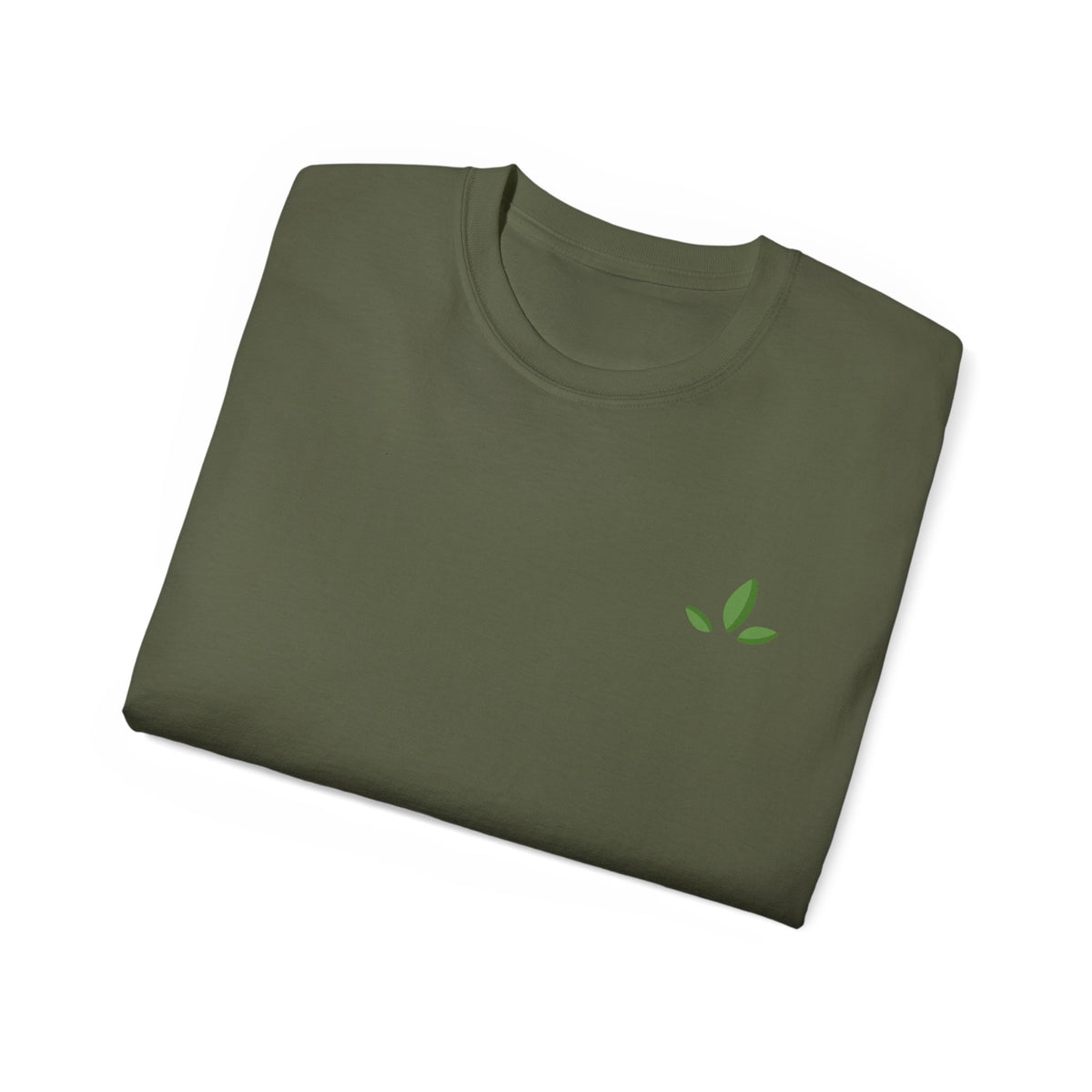 Leaf Logo Tee — Minimal Unisex T-Shirt