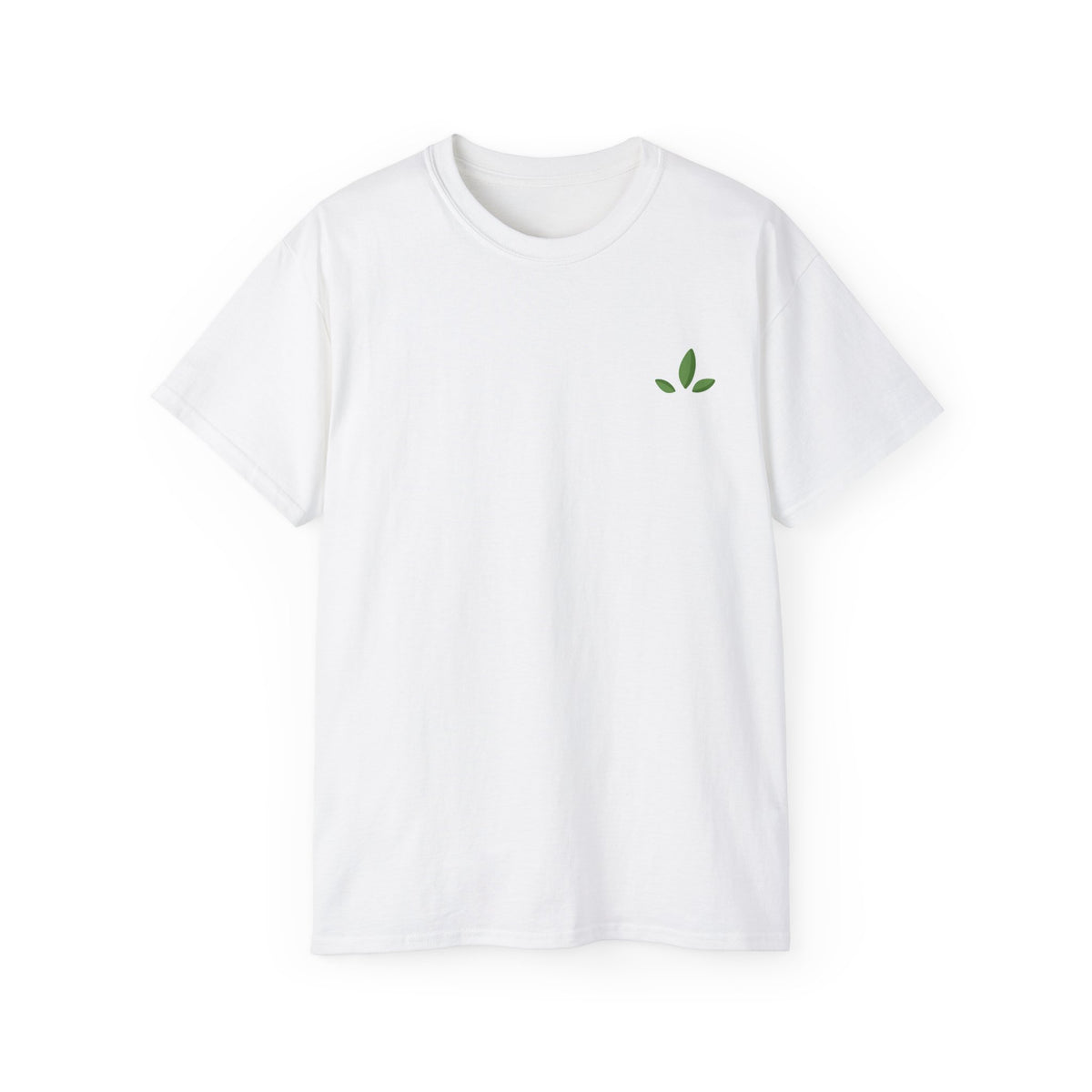 Leaf Logo Tee — Minimal Unisex T-Shirt