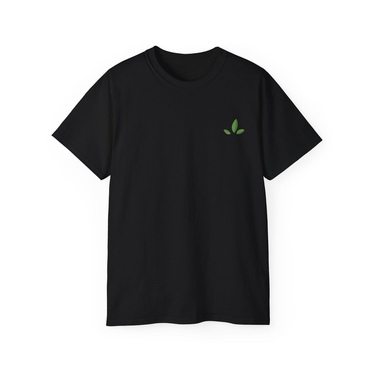Leaf Logo Tee — Minimal Unisex T-Shirt