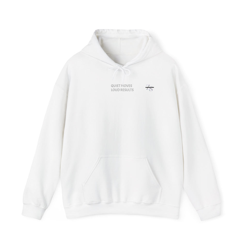 Hoodie — Minimal 'Quiet Hours' Small Chest Graphic Pullover