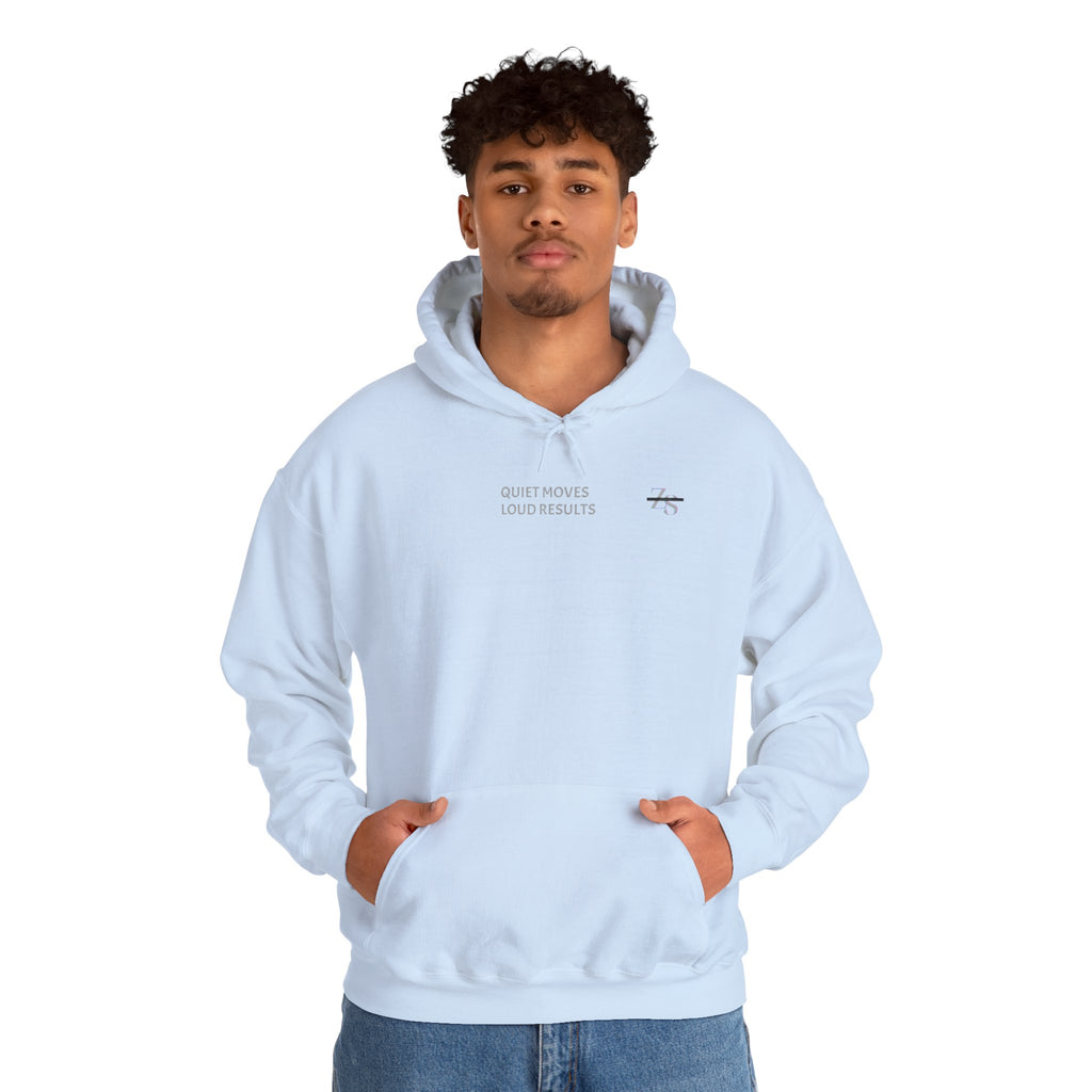 Hoodie — Minimal 'Quiet Hours' Small Chest Graphic Pullover