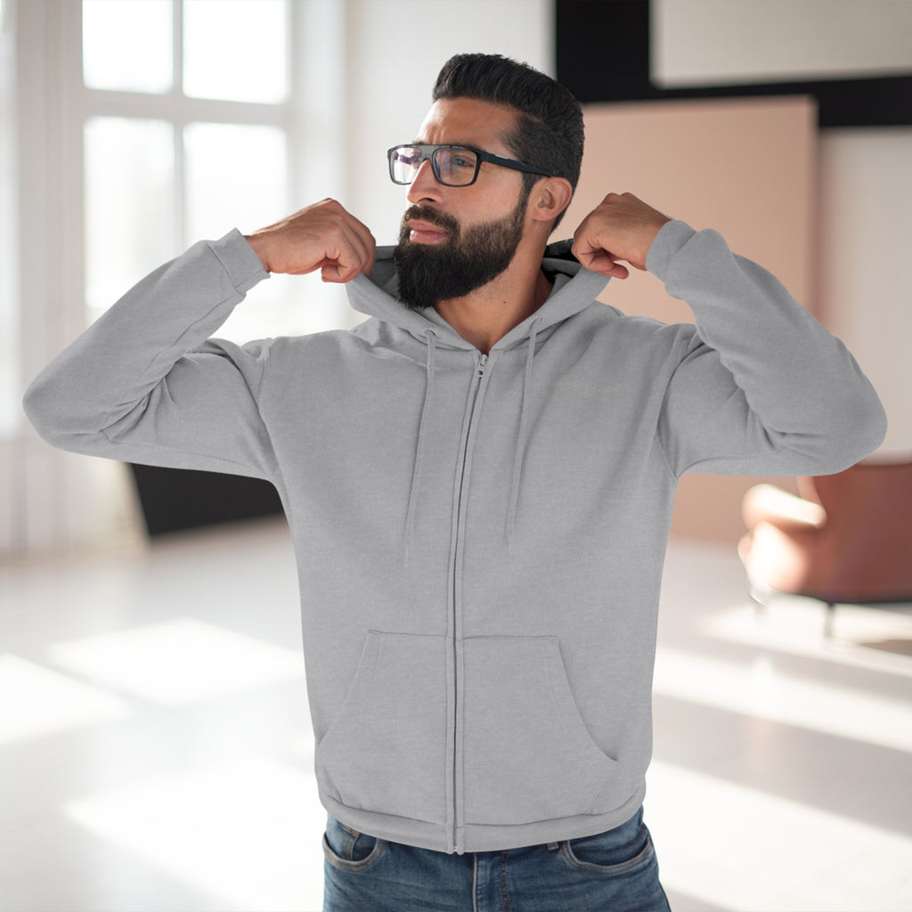 Minimal 'Vibe With Me' Zip Hoodie –Unisex Sweatshirt