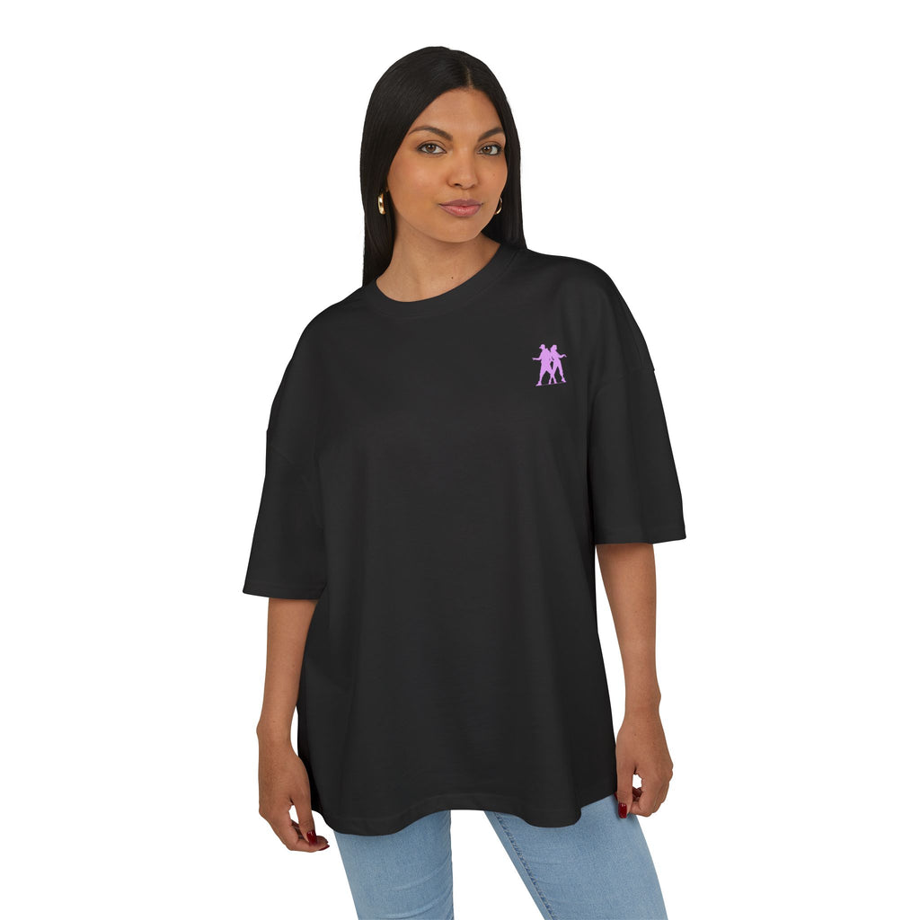 Minimal Pink Silhouette Graphic Tee - Casual Boxy Cotton Shirt