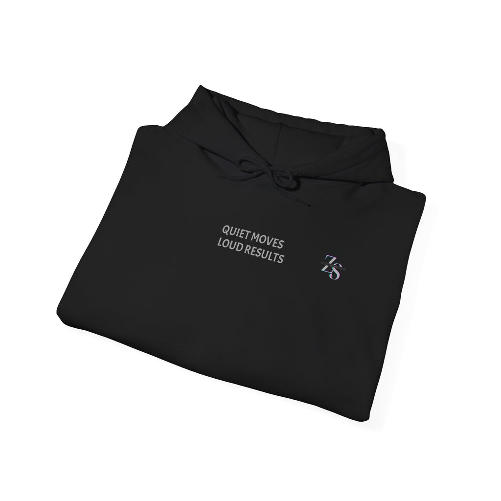 Hoodie — Minimal 'Quiet Hours' Small Chest Graphic Pullover