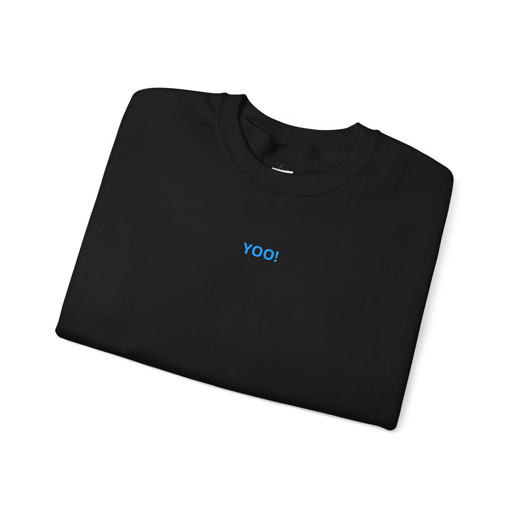 Minimal 'YOO!' Crewneck Sweatshirt — Unisex Sweatshirt
