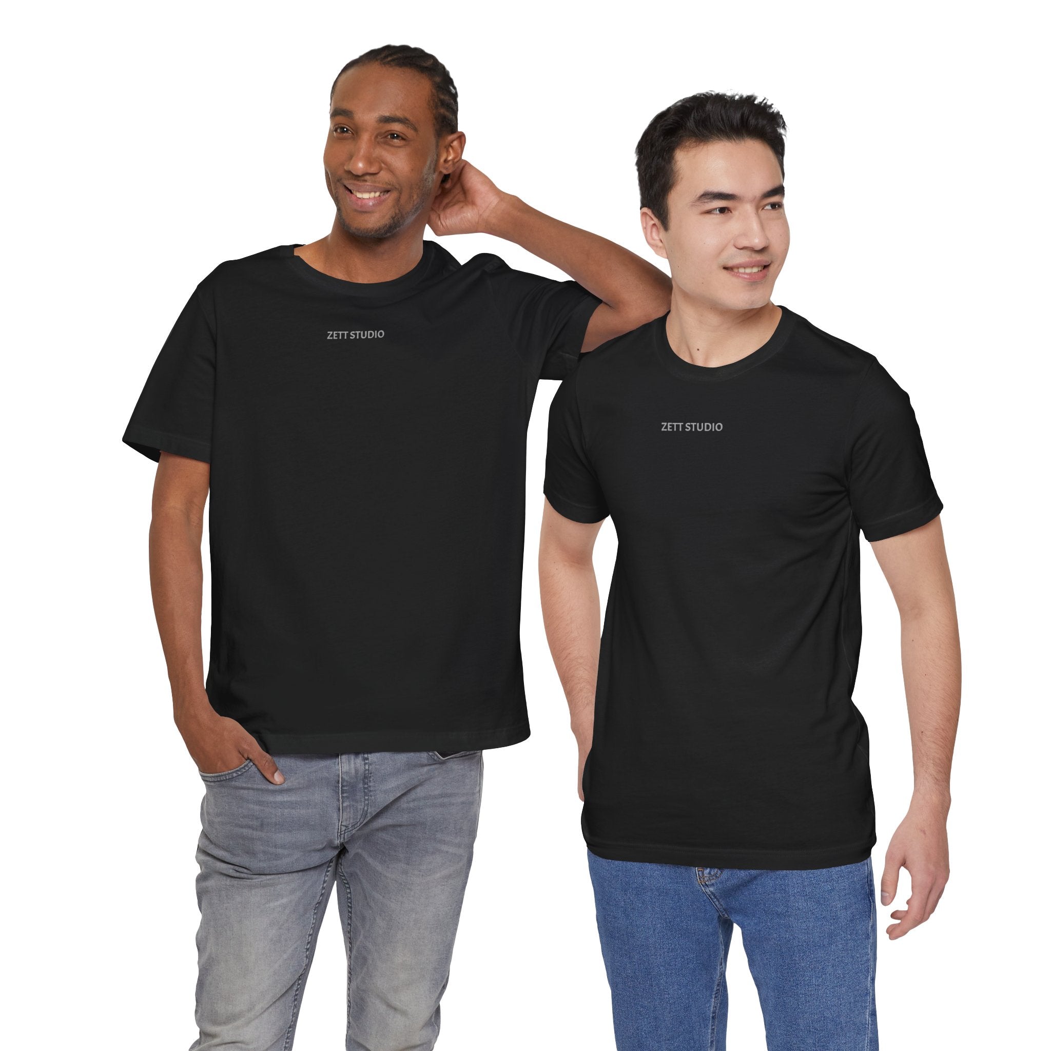 Minimalistisk 'ZETT STUDIO' Logo-tee — Unisex kortermet skjorte