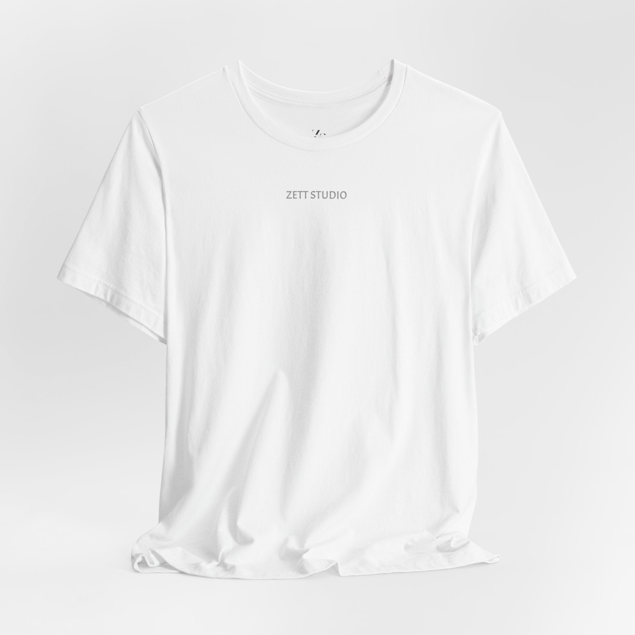 Minimalistisk 'ZETT STUDIO' Logo-tee — Unisex kortermet skjorte