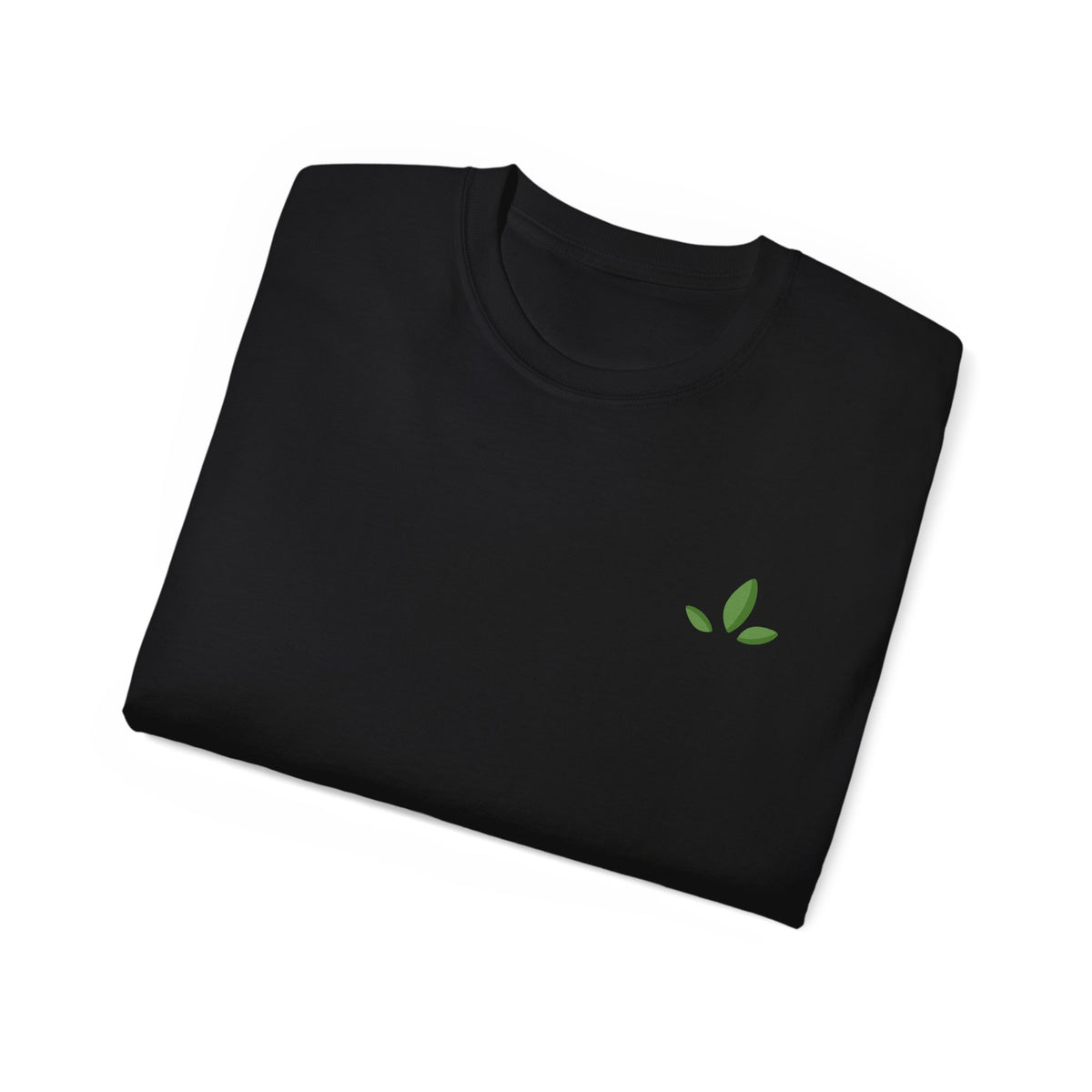 Leaf Logo Tee — Minimal Unisex T-Shirt