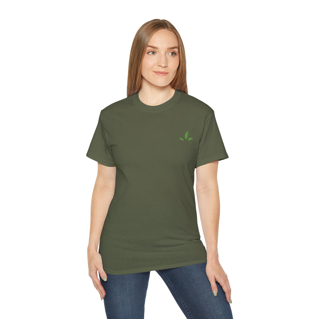 Leaf Logo Tee — Minimal Unisex T-Shirt
