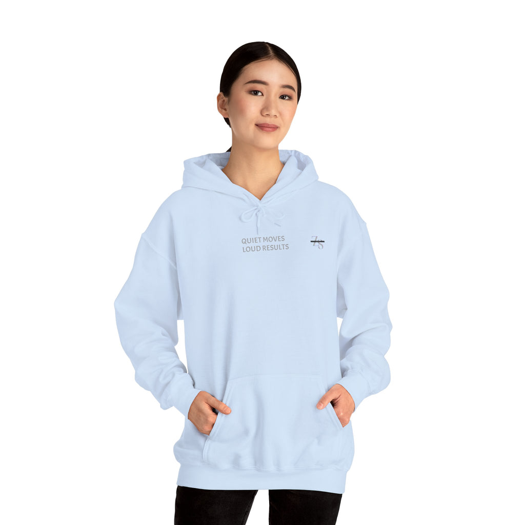 Hoodie — Minimal 'Quiet Hours' Small Chest Graphic Pullover