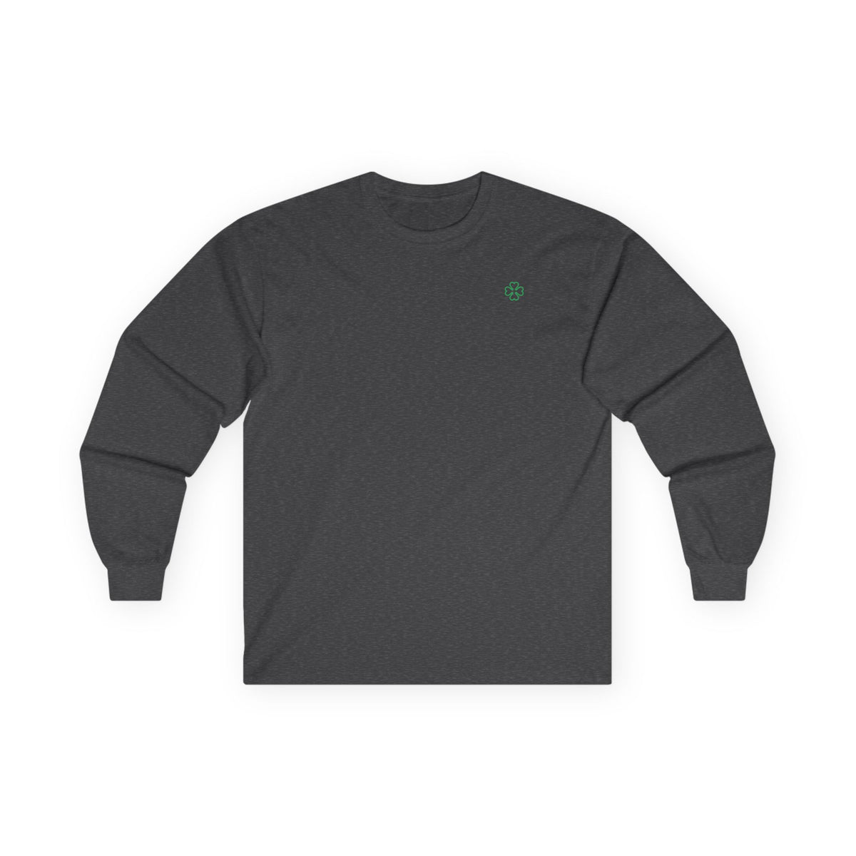 Minimal Green Clover Long Sleeve Tee