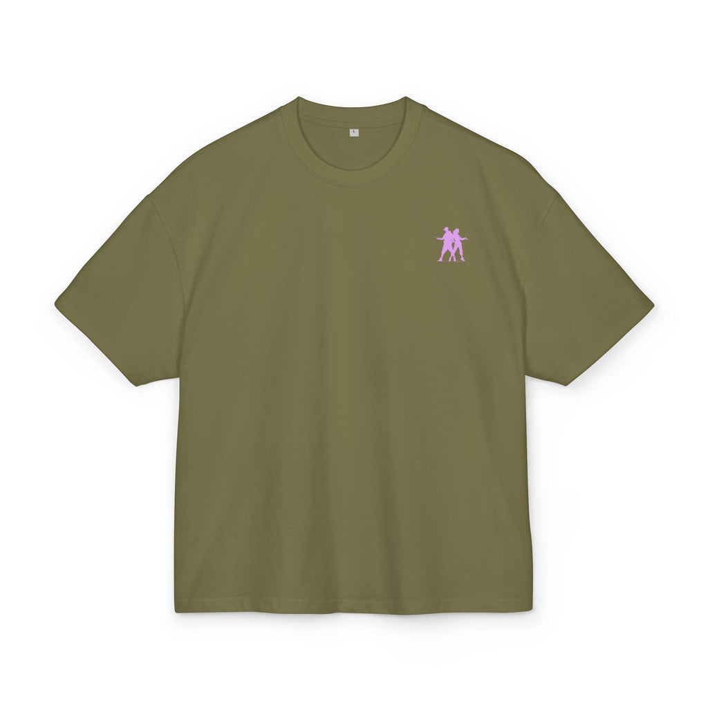 Minimal Pink Silhouette Graphic Tee - Casual Boxy Cotton Shirt