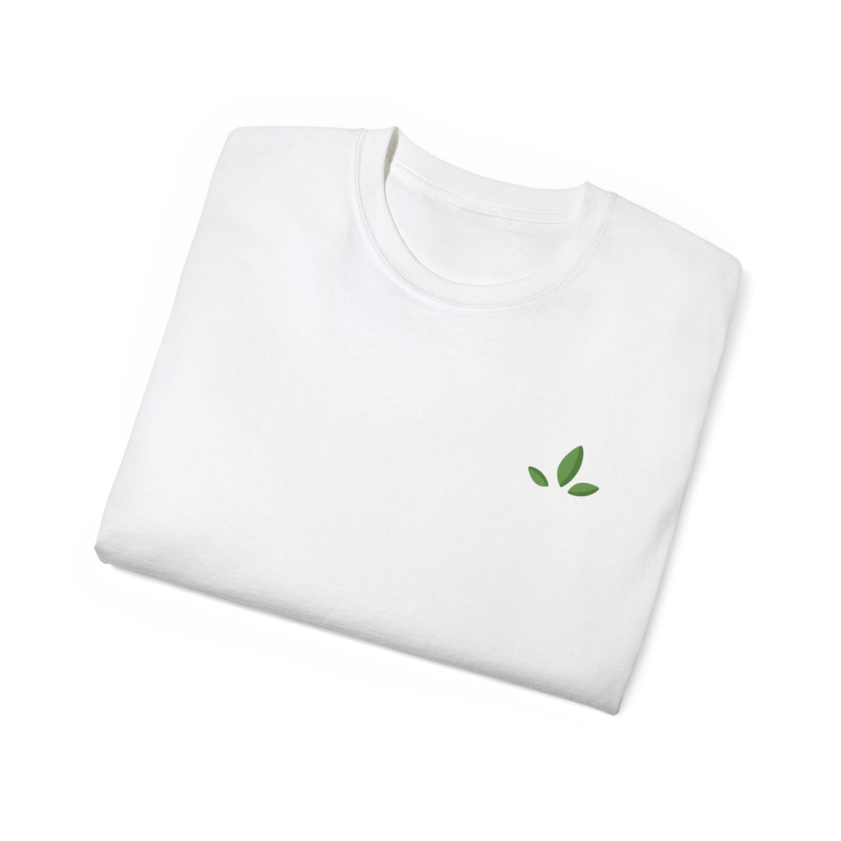 Leaf Logo Tee — Minimal Unisex T-Shirt