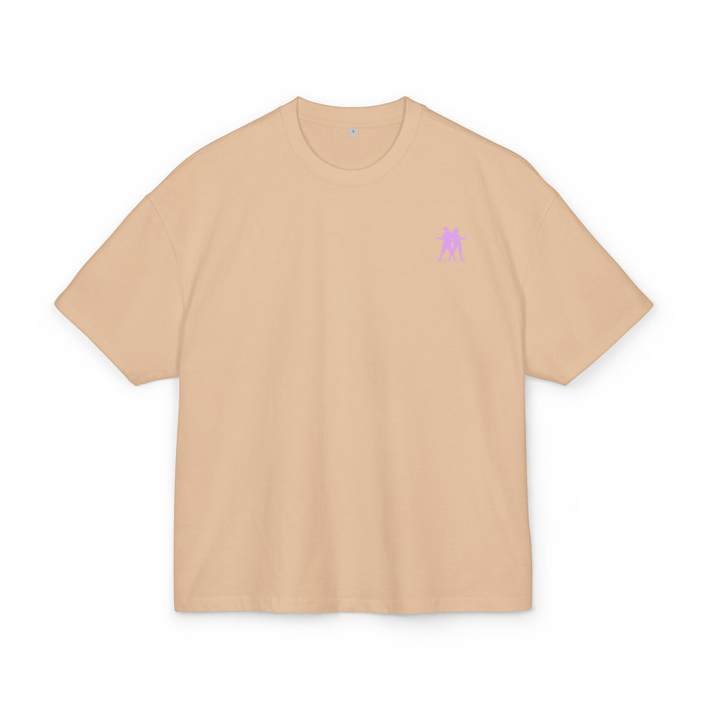 Minimal Pink Silhouette Graphic Tee - Casual Boxy Cotton Shirt